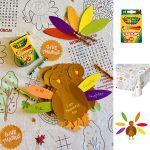 Thanksgiving Coloring Tablecloth Crayola Activity Set of 3