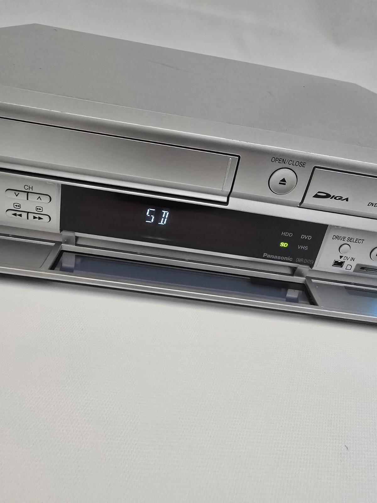 Panasonic DMR-EH75V DVD/VCR/HDD Recorder Combo – 80GB HDD, HDMI Output, VHS to DVD Dubbing – Tested Working - Image 2