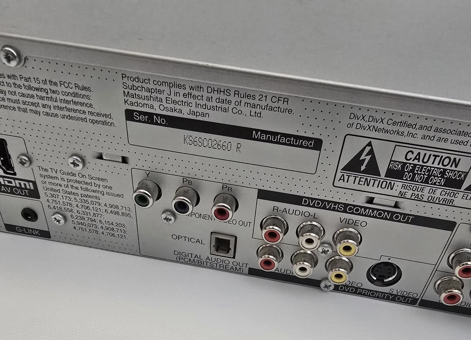 Panasonic DMR-EH75V DVD/VCR/HDD Recorder Combo – 80GB HDD, HDMI Output, VHS to DVD Dubbing – Tested Working - Image 7